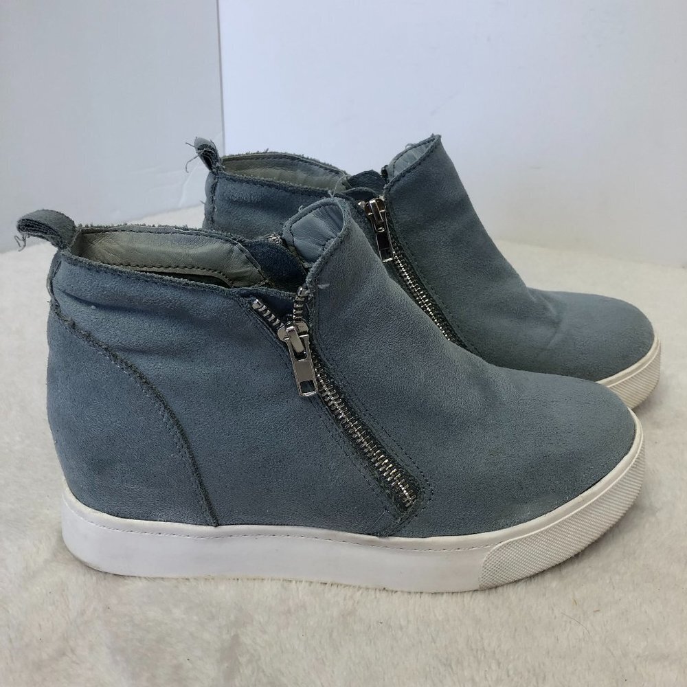 Soda Taylor Hidden Wedge Sole Ankle Heel Booties Side Zipper Shoes Size 8